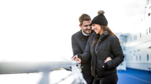 Couple on board DFDS Ferry